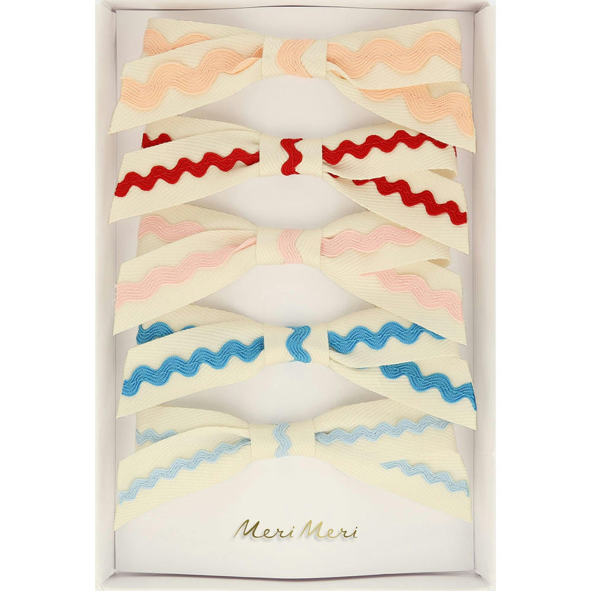 Ricrac Bow Hair Clips