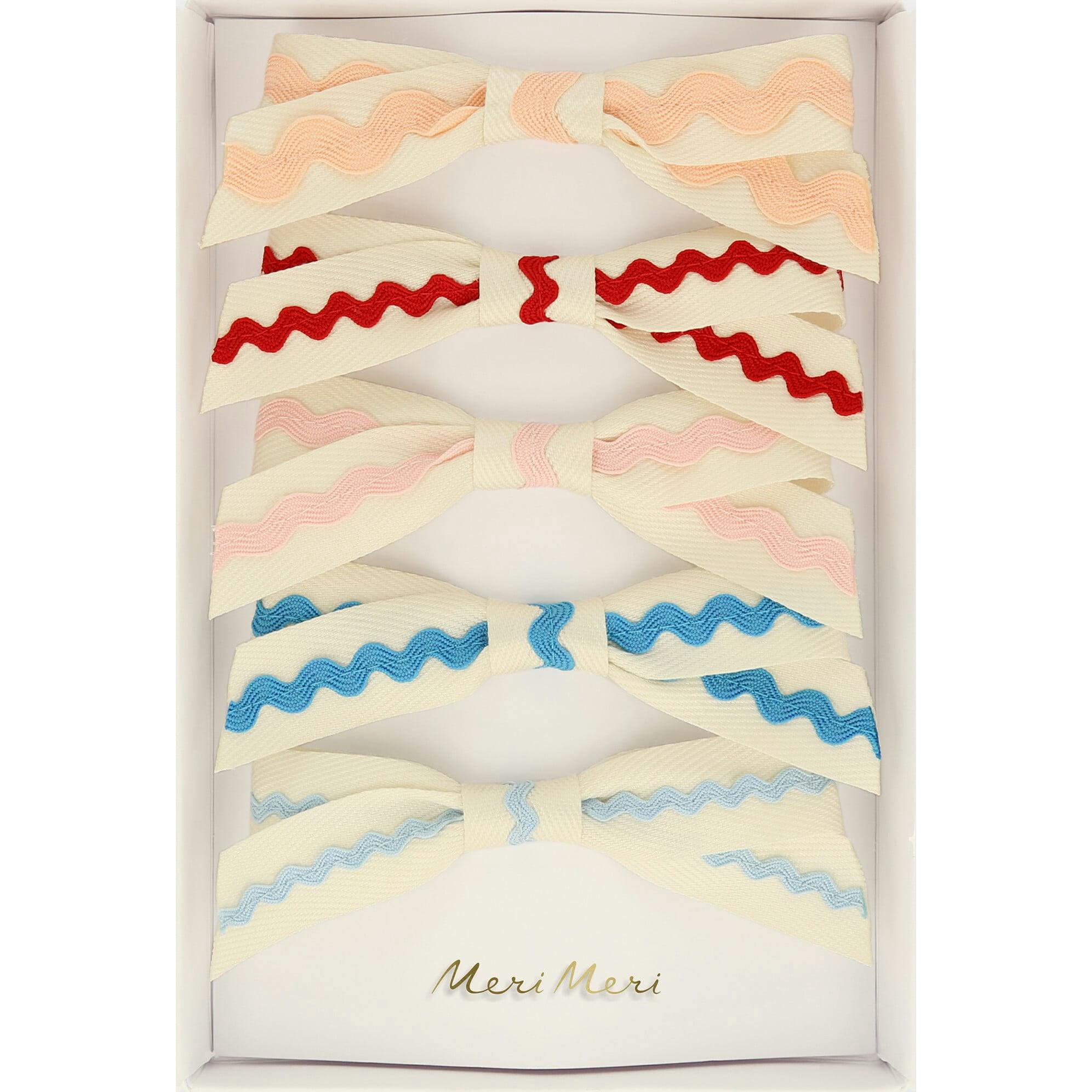 Ric Rac Bow Hair Clips
