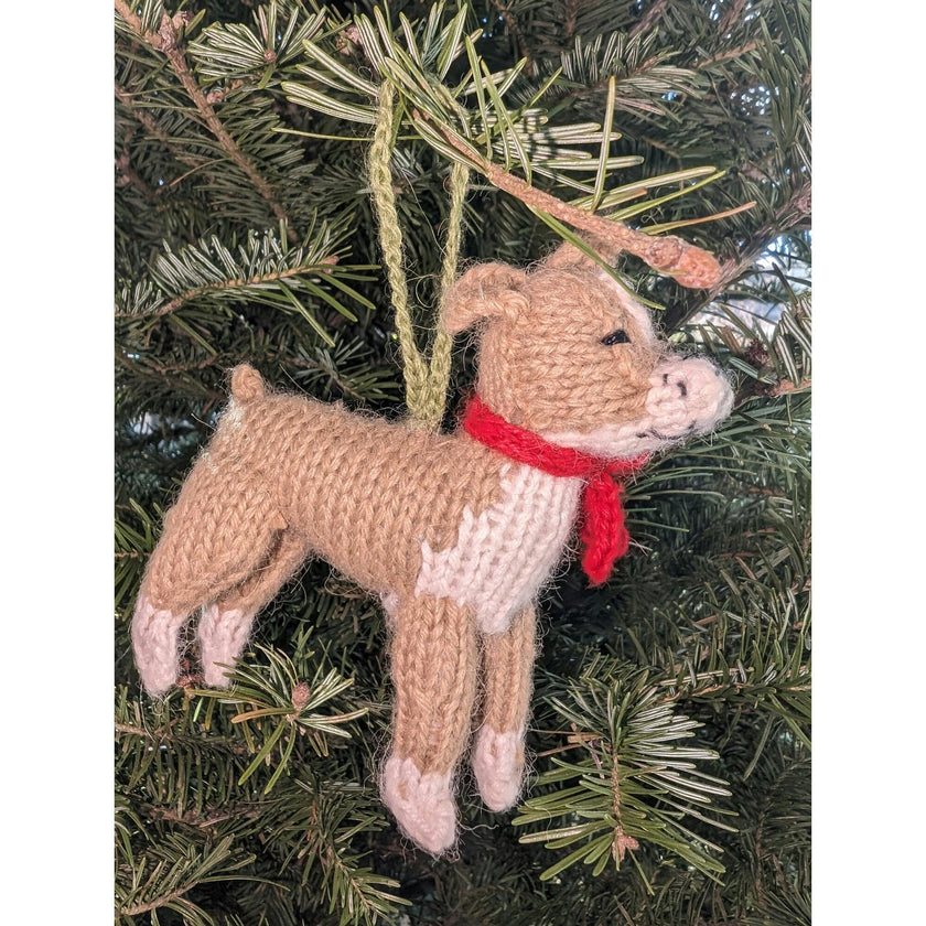 Chihuahua Dog Hand Knit Christmas Ornament