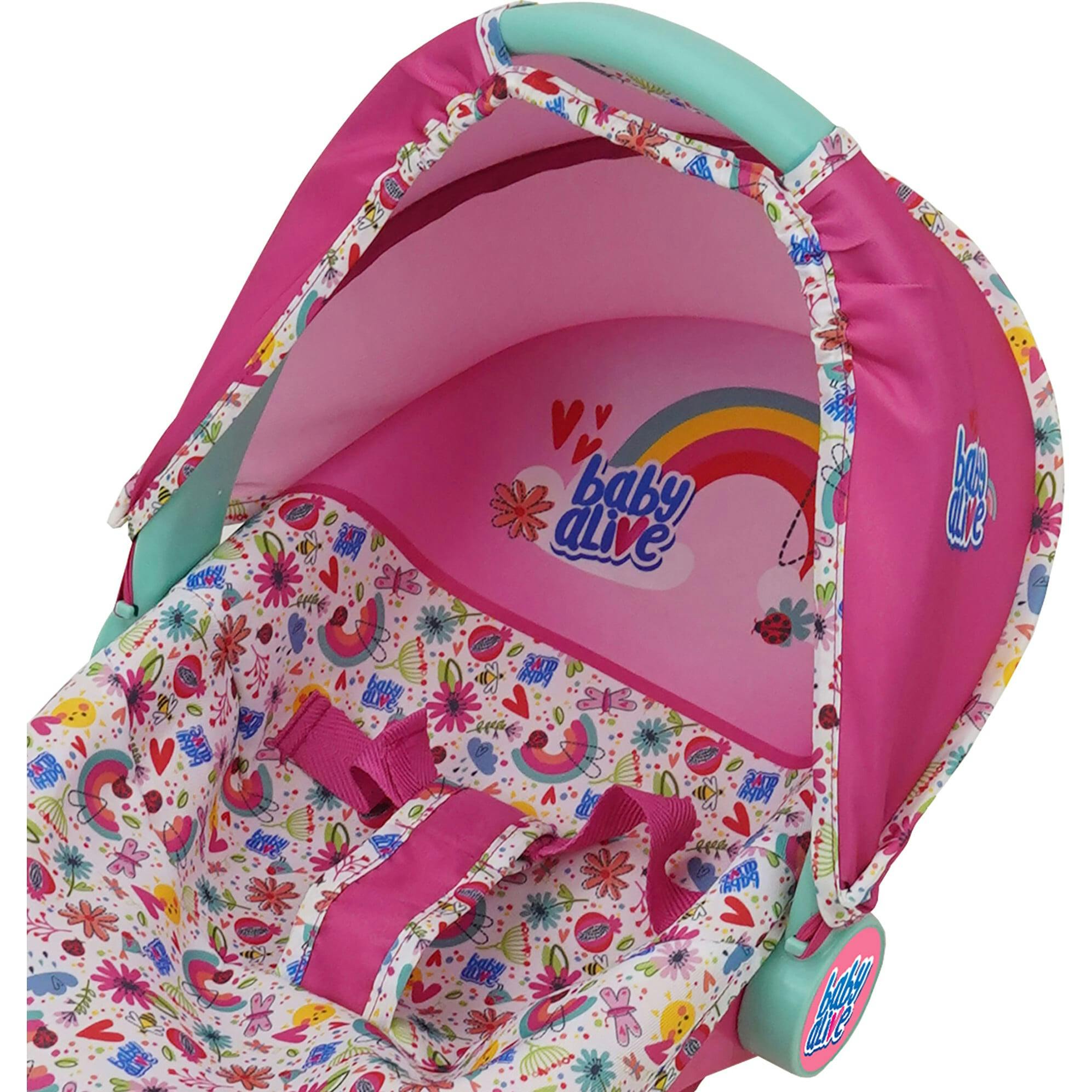 Baby Alive Deluxe Doll Car Seat - Pink & Rainbow