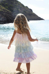 Rainbow Sequin Tiered Dress