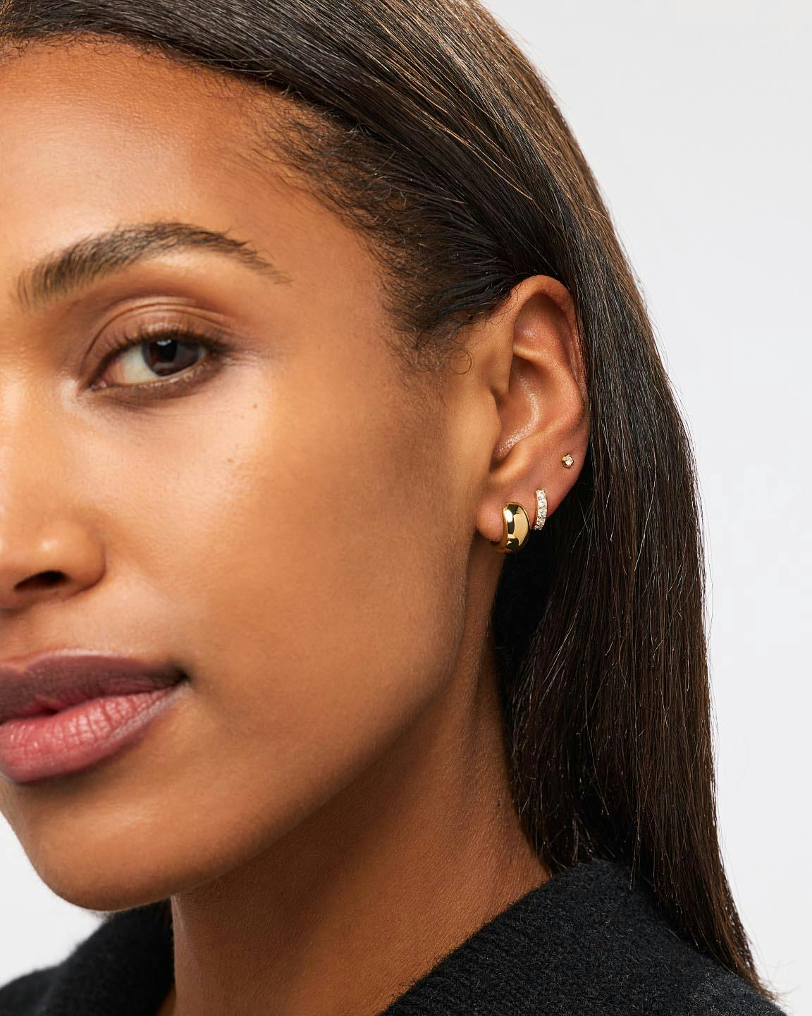Gold Hoop Earrings - Giulia Bold