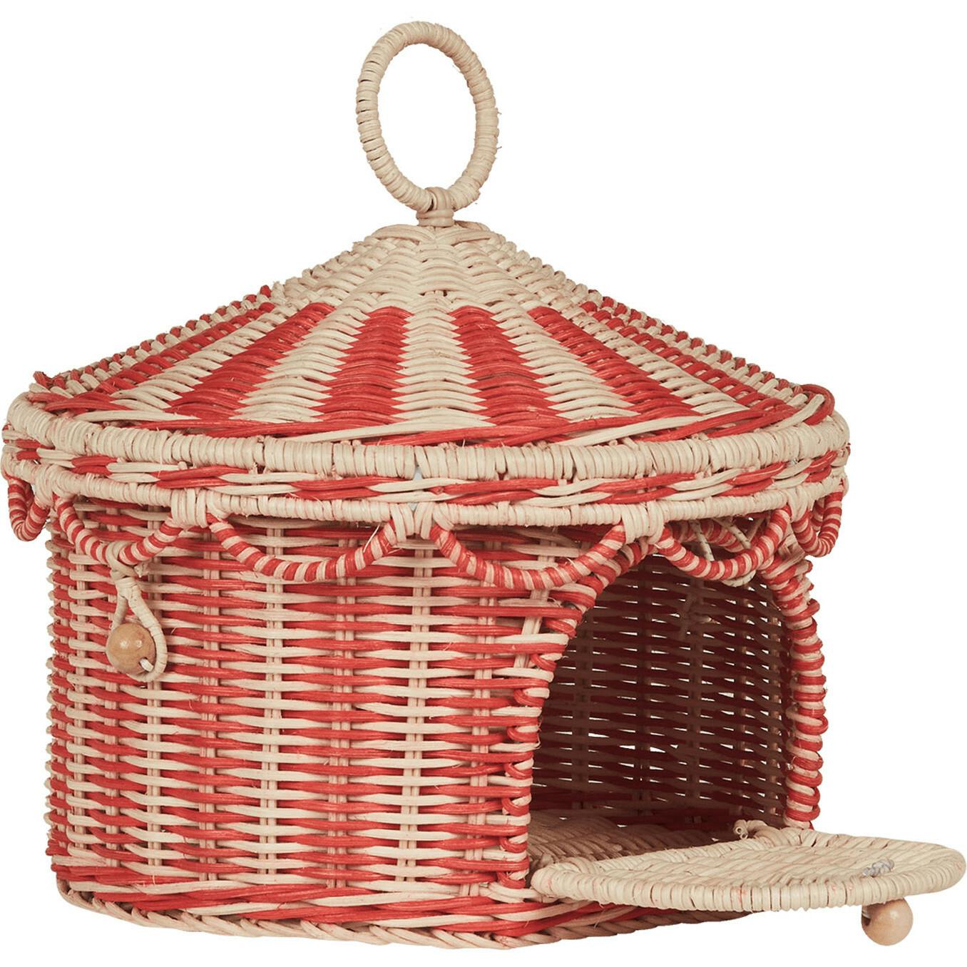 Circus Tent - Basket / Red & Straw