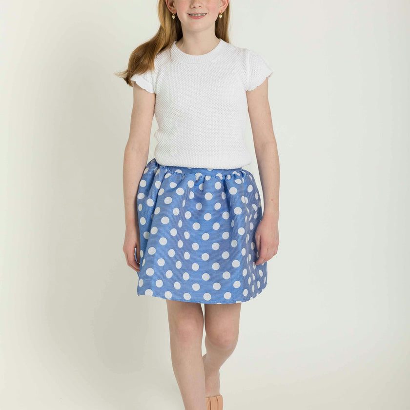 Ottoman Stripe Dot Skirt