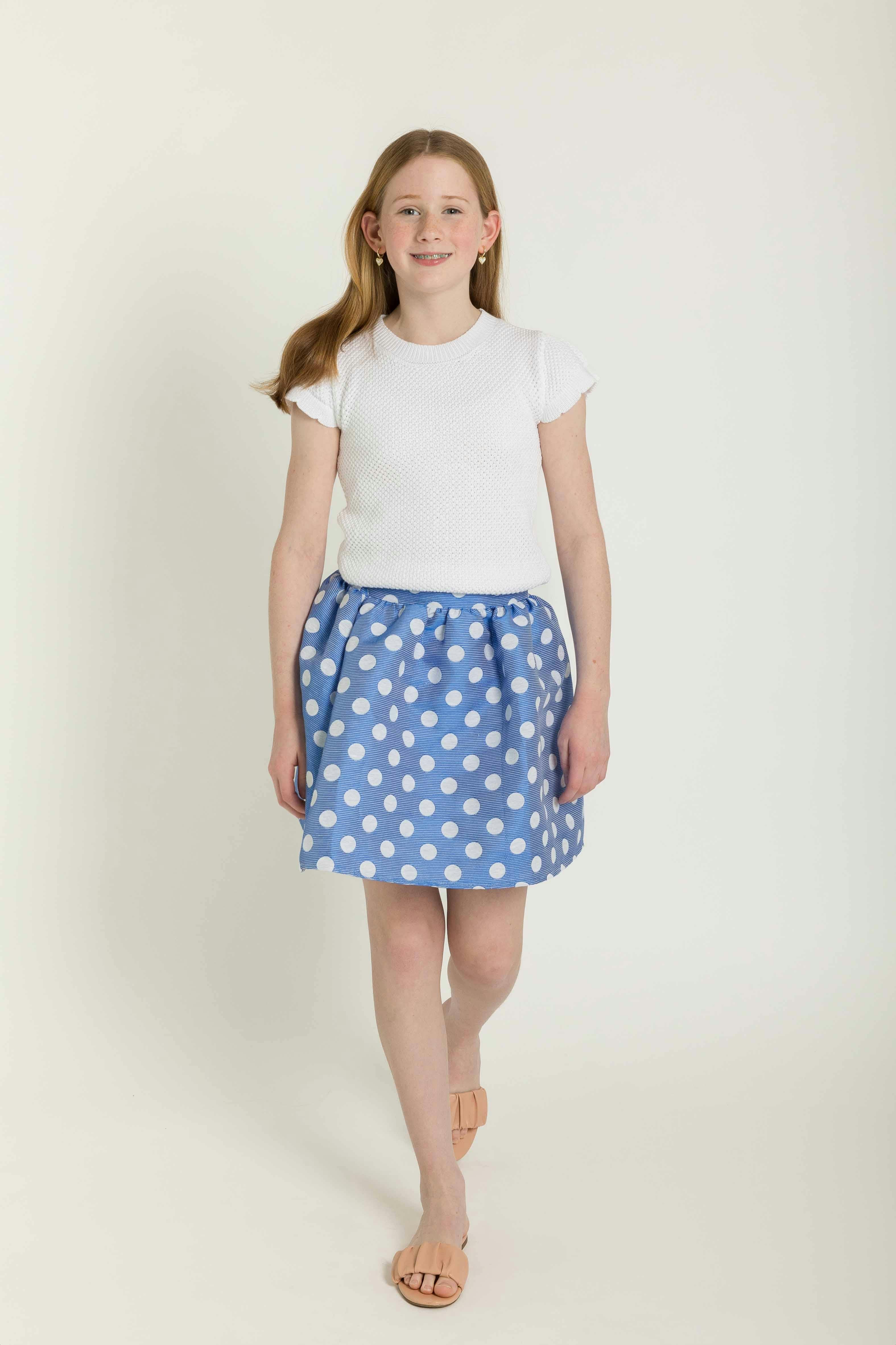 Ottoman Stripe Dot Skirt