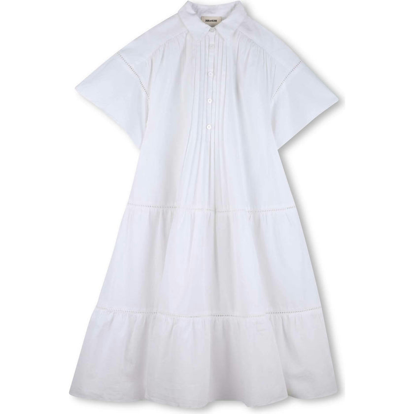 ZADIG & VOLTAIRE Poplin Pleat Dress - White