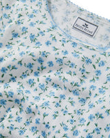 Women's Pointelle T-Shirt in Blue Floral