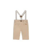 Beige Pants Baby With Suspenders