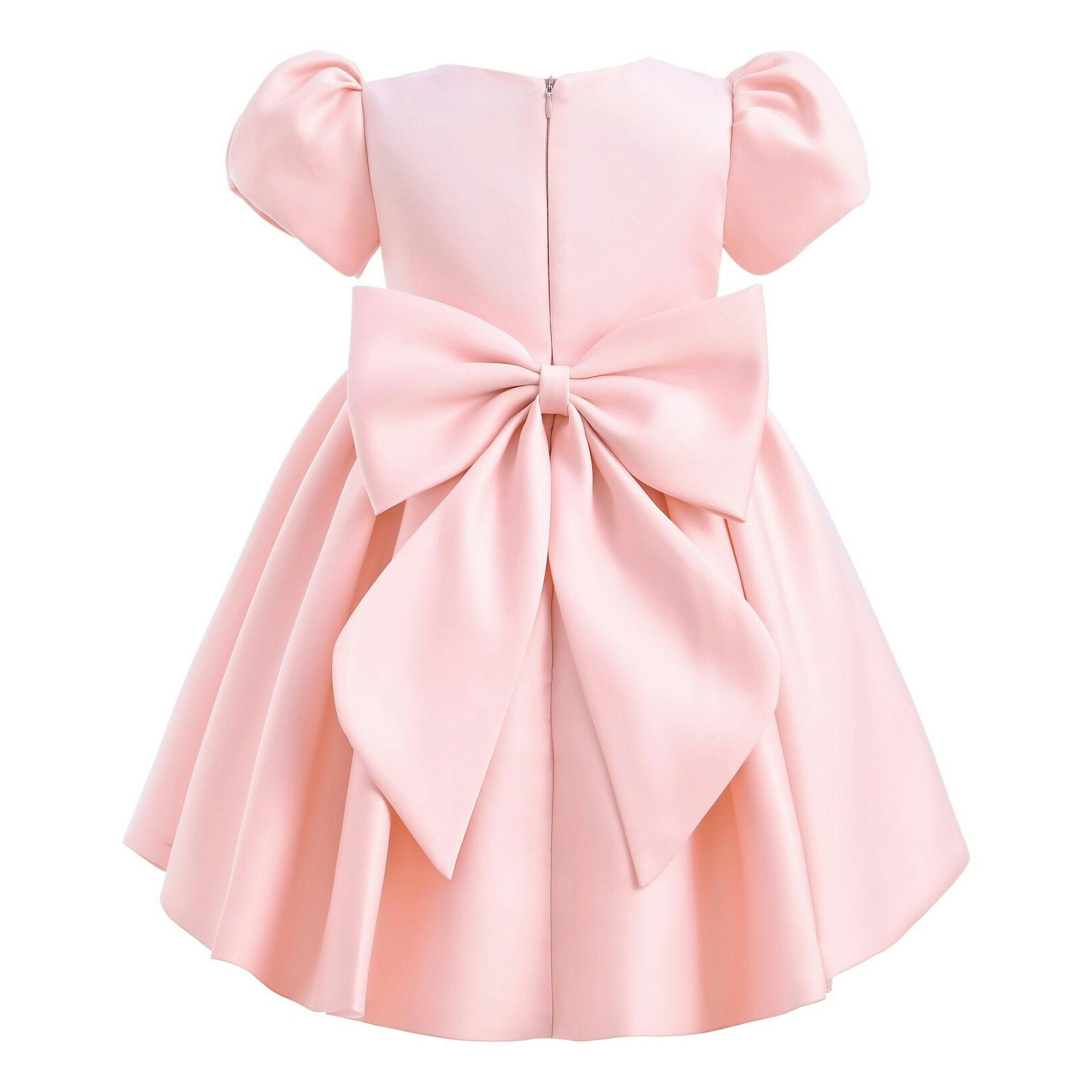 Pink Leona Floral Bow Teacup Dress