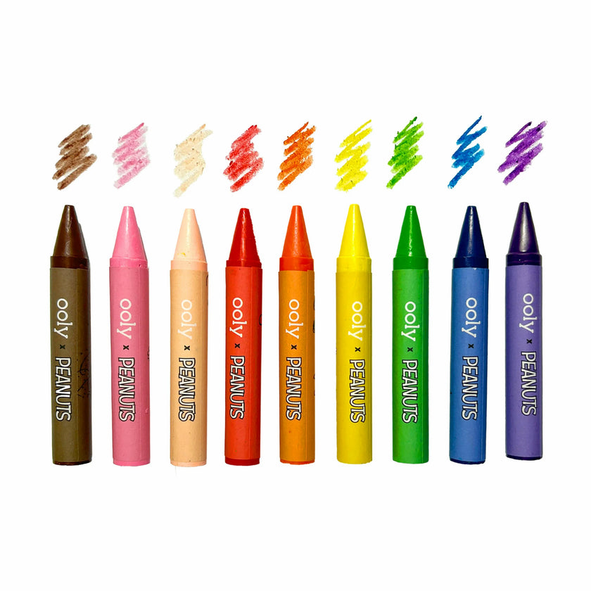 OOLY x Peanuts Snoopy School Coloring Travel Kit - 9 Crayons 48 Pages