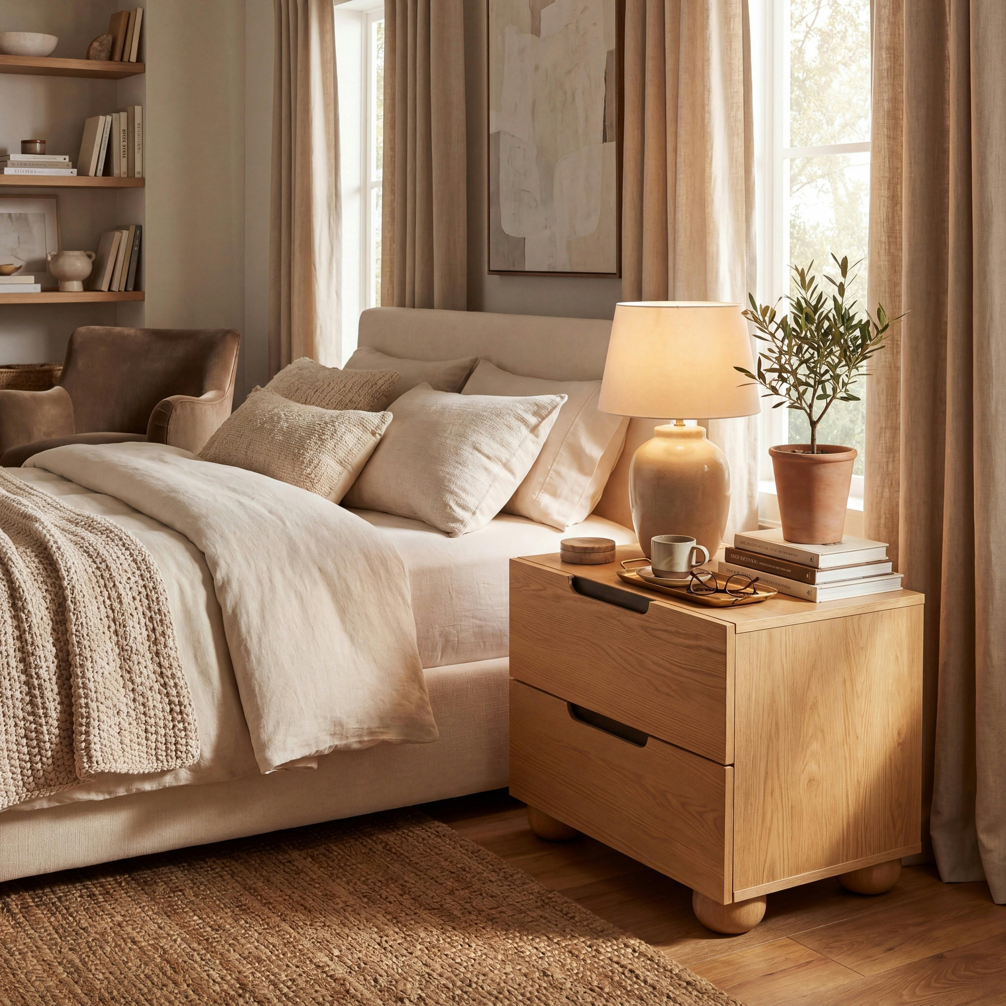 Beethoven 2 Drawer Nightstand