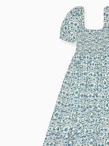 Nicky Hilton x La Coqueta Blue Bow Floral London Women Long Dress