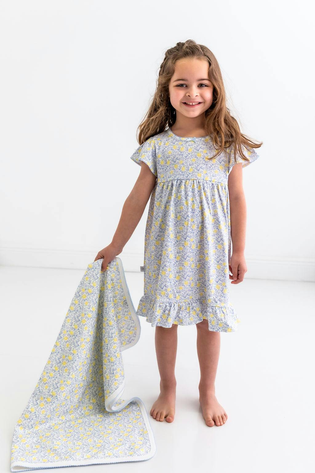 Lemons Pima Cotton Baby Blanket
