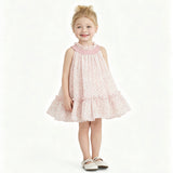 Pink Floral Ruffle Dress