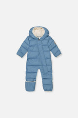 Baby Cloud One Piece Snowsuit Adapted For Car Seats Blue Grey