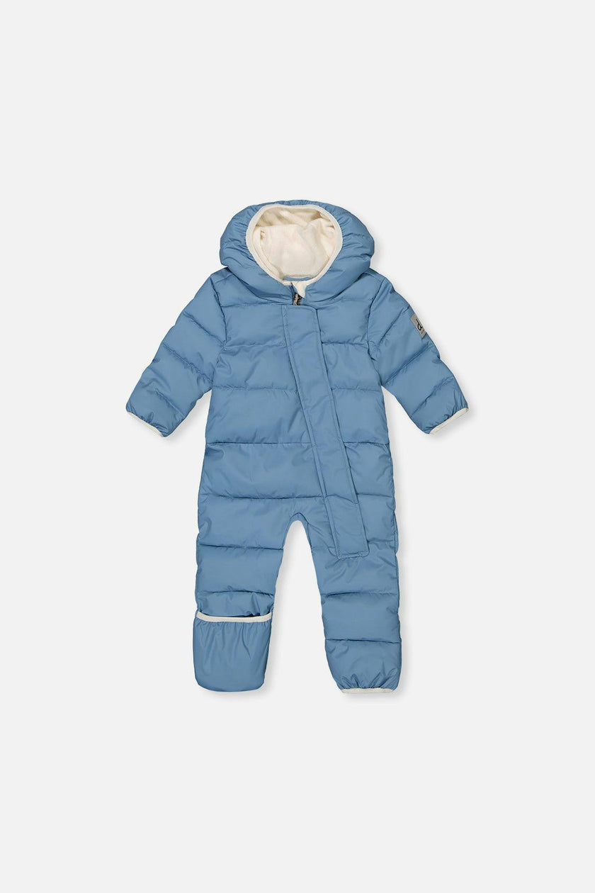 Baby Cloud One Piece Snowsuit Adapted For Car Seats Blue Grey