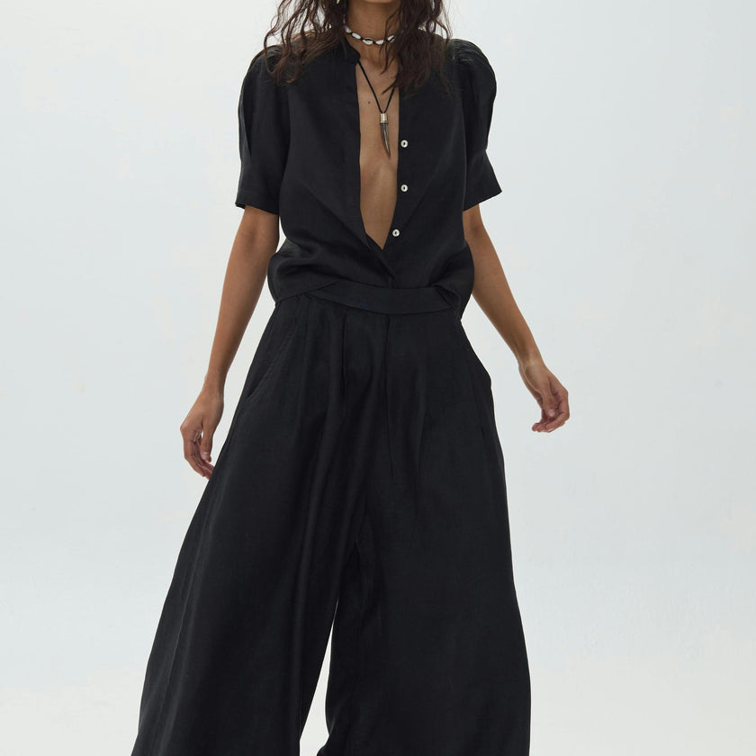 Sabi Linen Pants - Black