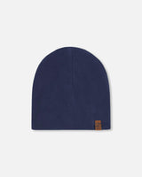 Stretch Jersey Beanie Navy Blue