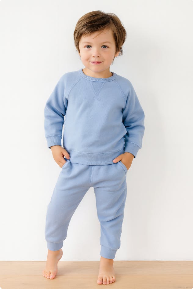 Sherpa Raglan Sweatshirt and Jogger Set