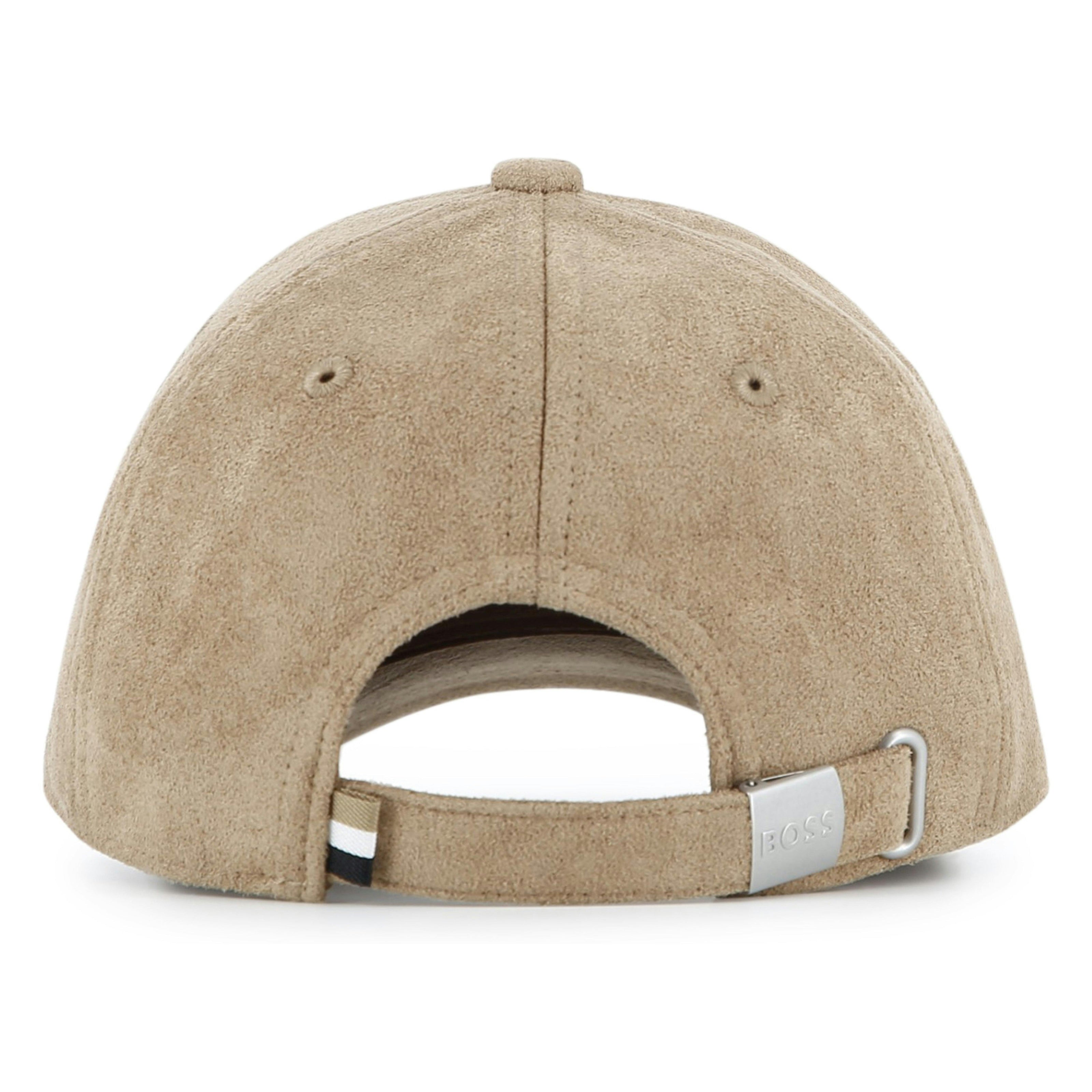 Beige Embroidered Logo Cap