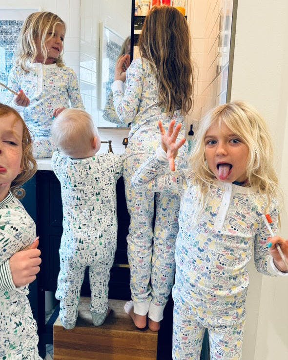 Hanukkah Two Piece Kids Henley Pajamas