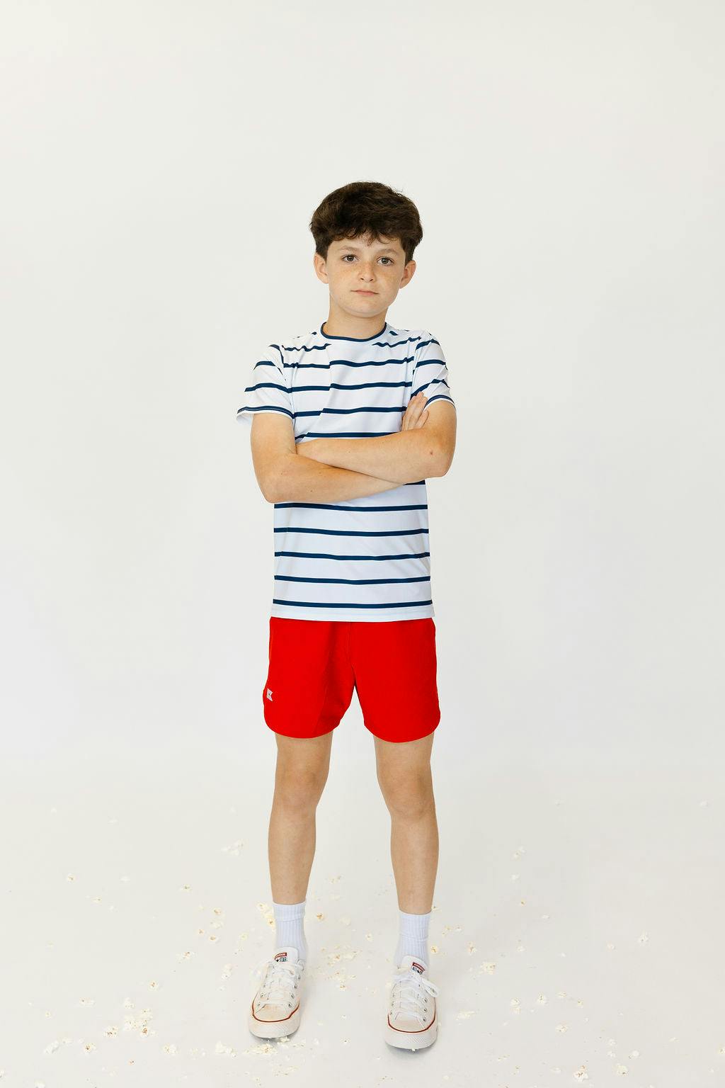 navy and white stripe practice shirt