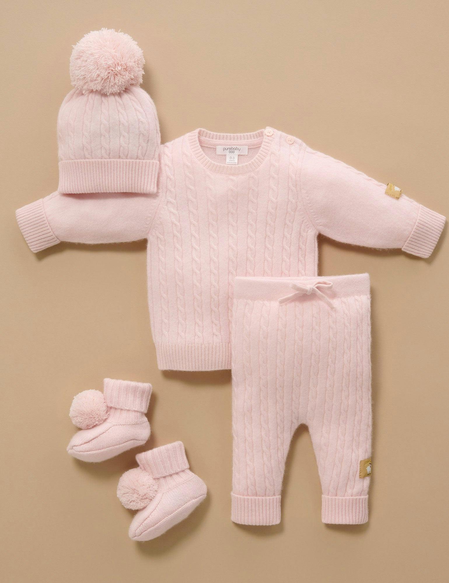 Cashmere Beanie Pale Pink Melange