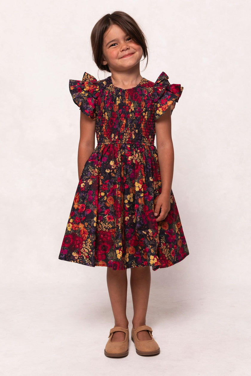 Mini Hattie Dress in Night Garden