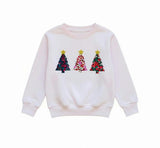 Liberty of London children's Christmas trees design pale pink jumper