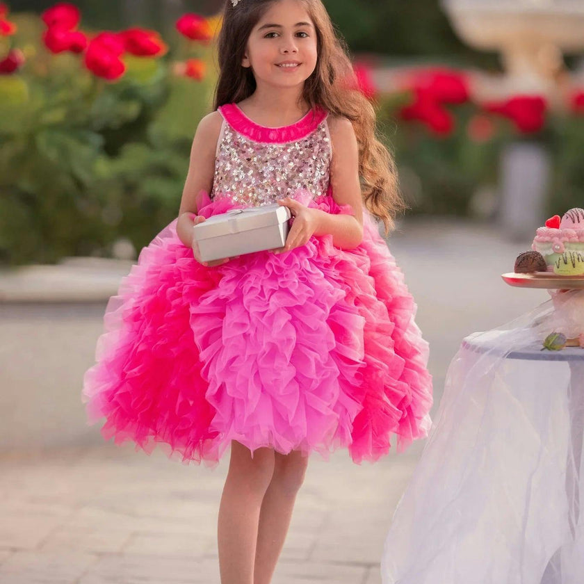 Princess Rosabelle Ruffle Dress - Girls Party Dress