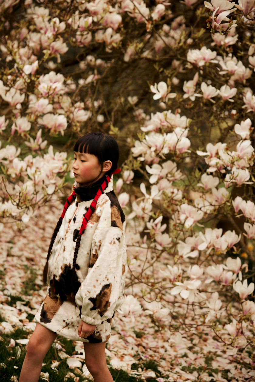 COW FUR JACKET BEIGE