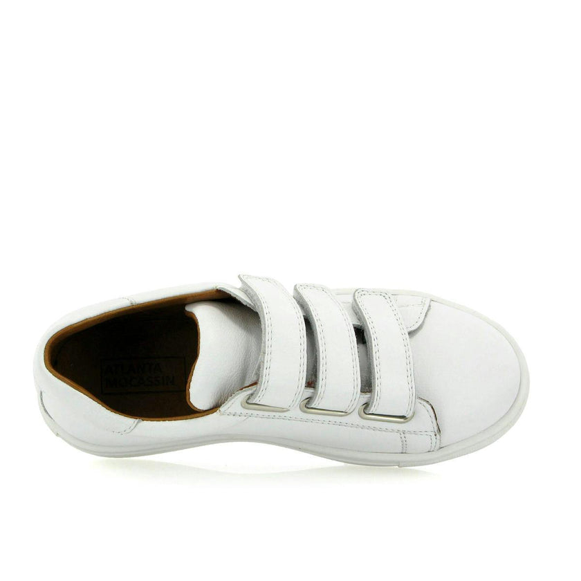 3 Straps Sneakers - white smooth