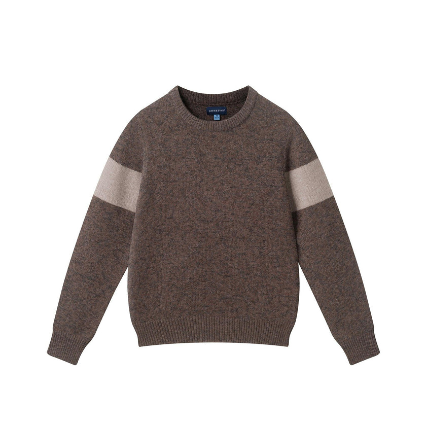 Big Kid (8-18) Marled Crewneck Sweater | Brown