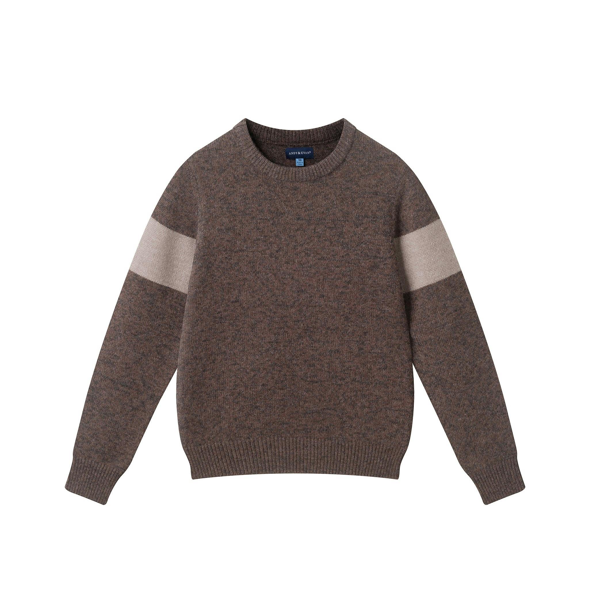 Big Kid (8-18) Marled Crewneck Sweater | Brown
