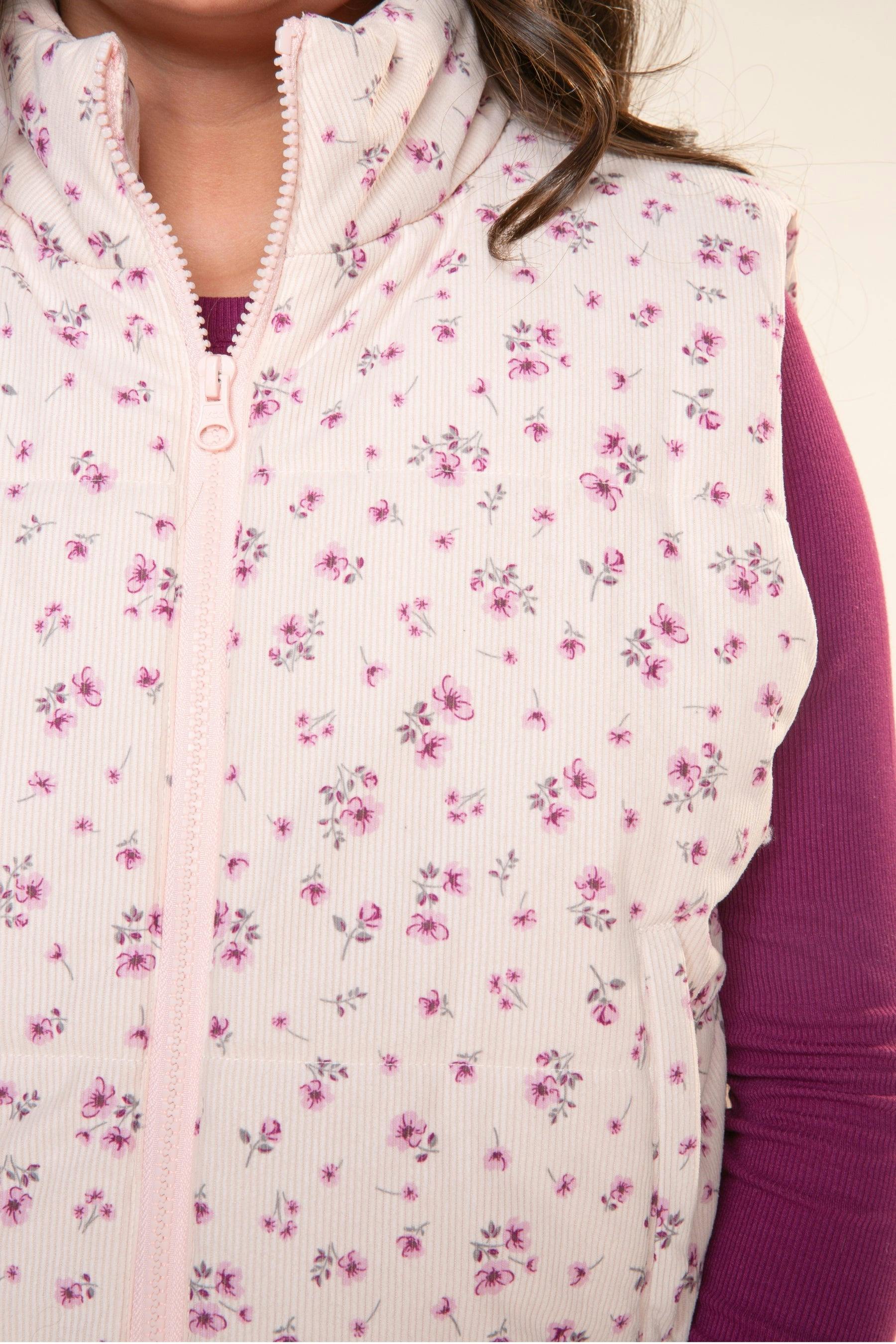 Relaxed Cuorduroy Puffer Vest