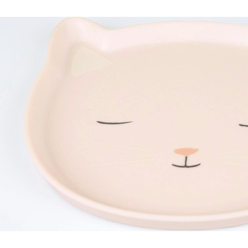 Reusable Pink Cat Plate