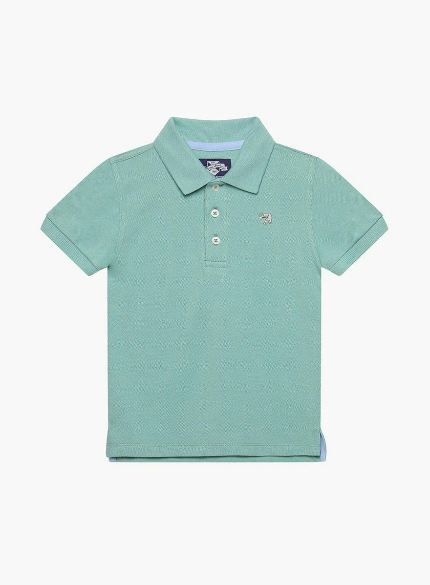 Harry Piqué Polo in Sage