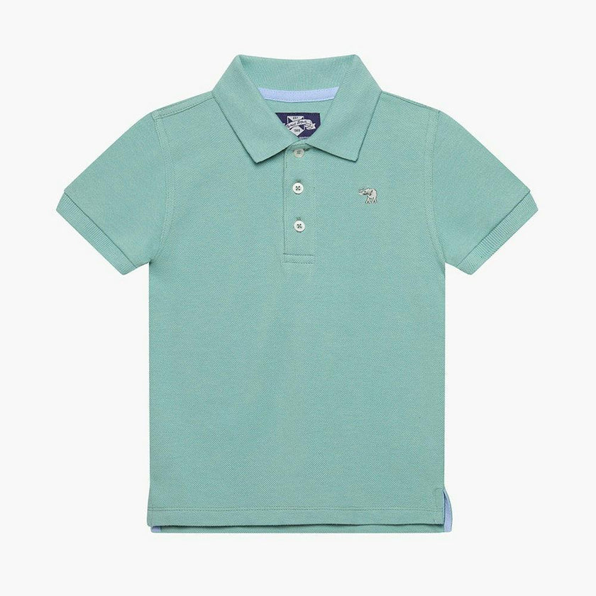 Harry Piqué Polo in Sage
