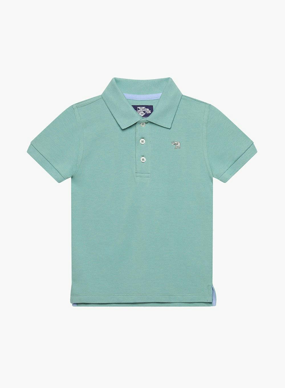 Harry Piqué Polo in Sage