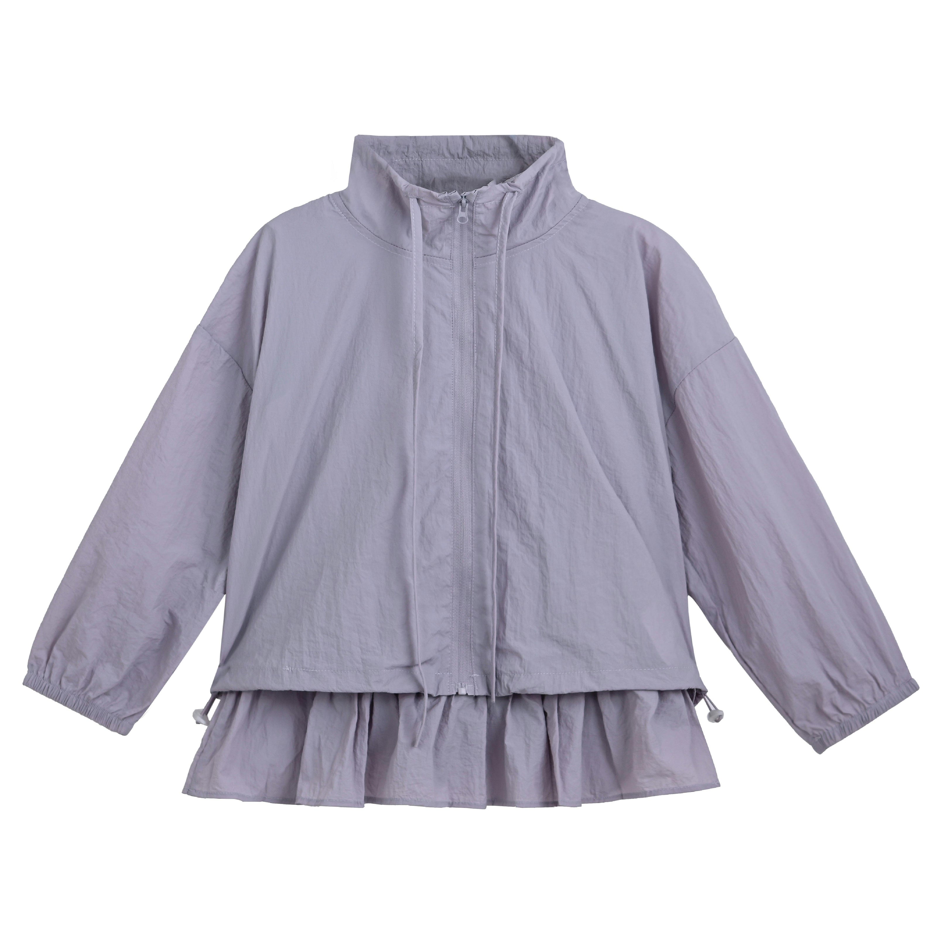 Purple Ruffle Top & Jacket Duo