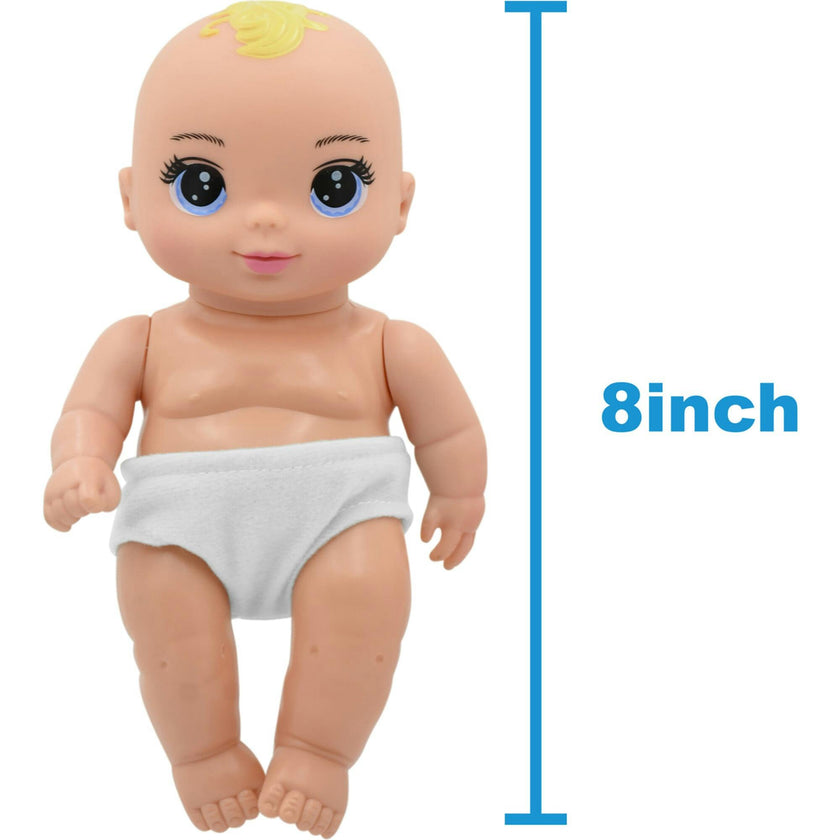 Magic Nursery: 8" Special Delivery Set - Pink - Posable Newborn Baby Doll