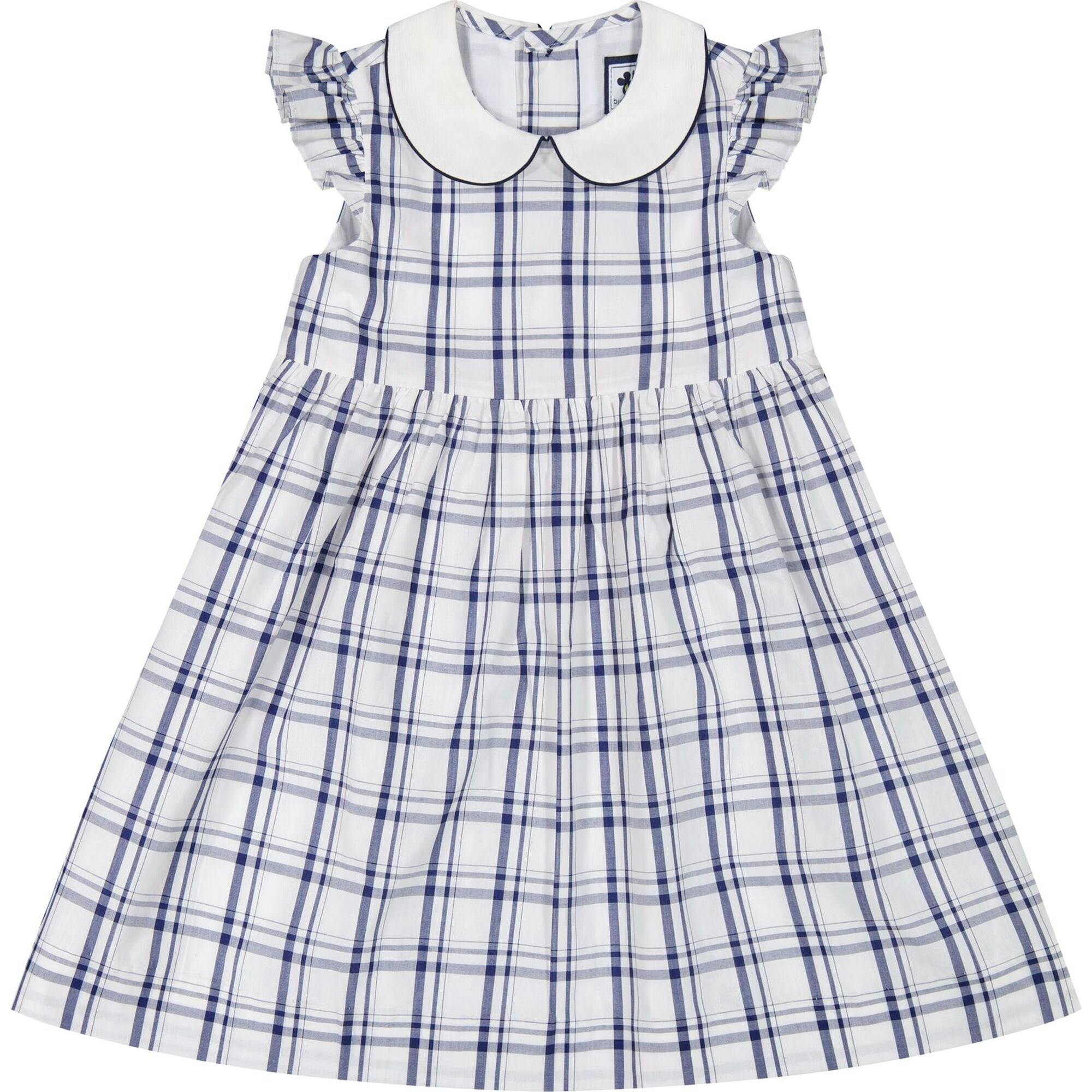Riley Girls Flutter Sleeve Dress, Blue