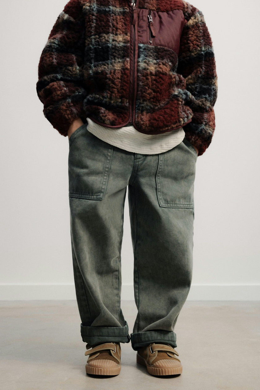 TNS Denim Baggy Pant Tea Leaf