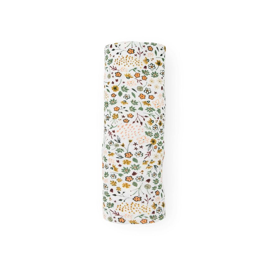 Stretch Knit Swaddle Blanket - Pressed Petals