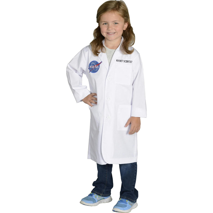 Jr. Rocket ScientistLab Coat, White