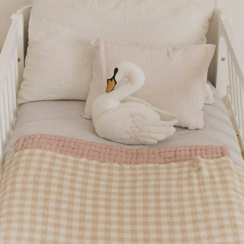Knitted Blanket Vichy Rose