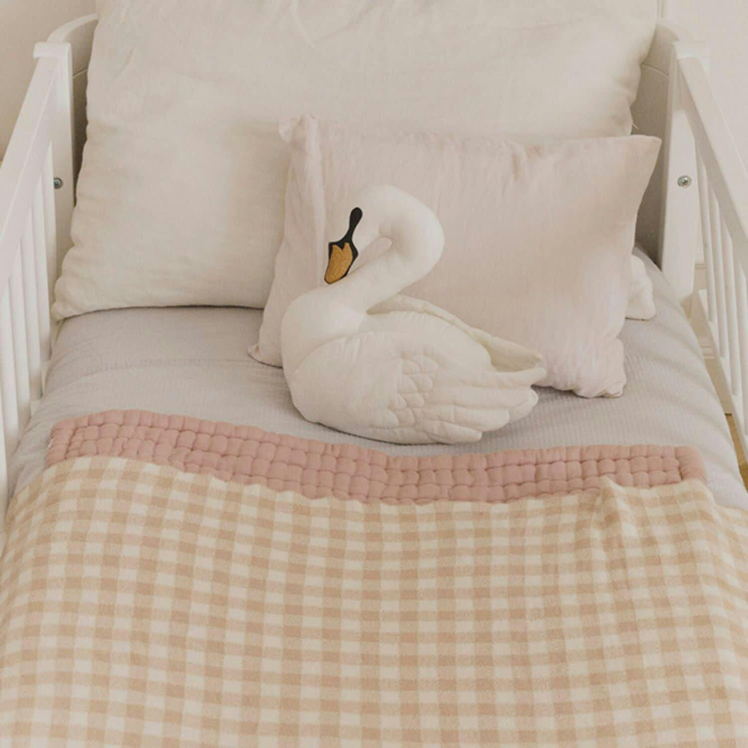 Knitted Blanket Vichy Rose