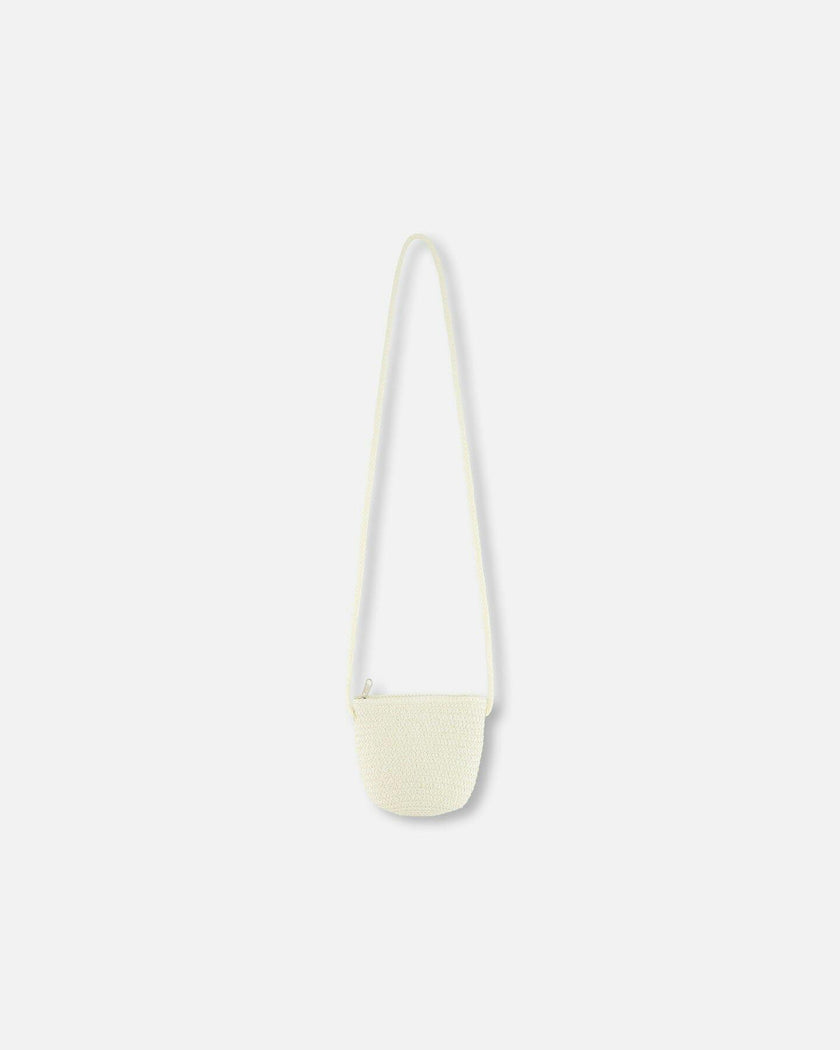 Strawberry Straw Purse Beige