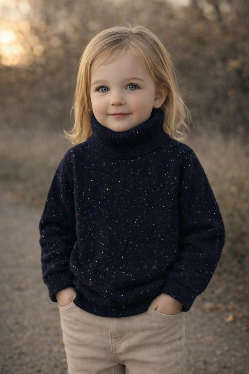 Cable Knit Ribbed Neck Sweater