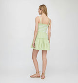 The Seraphina Mini Nap Dress - Lime Gingham